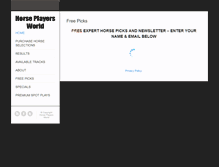 Tablet Screenshot of horseplayersworld.com